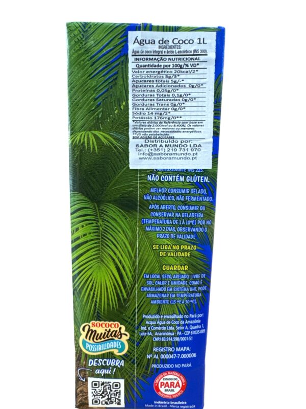 Água de Coco Sococo 1L - Imagen 2