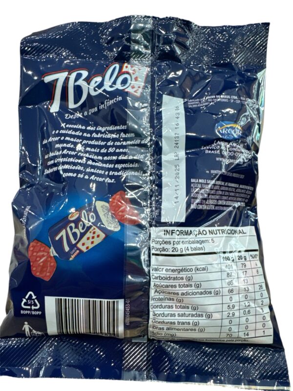 Caramelo 7Belo Frambuesa 100g - Imagen 2