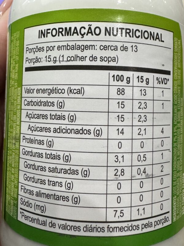 Leite de Coco Sinhá 200ml - Imagen 2